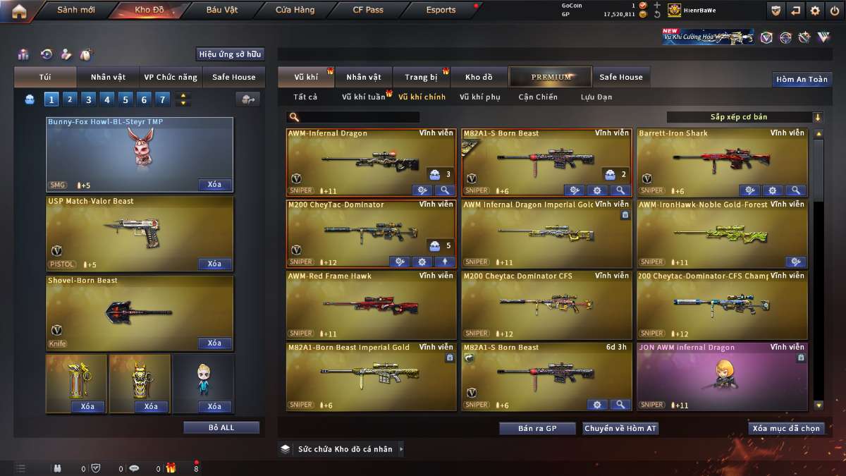 shop acc cf uy tin gia re